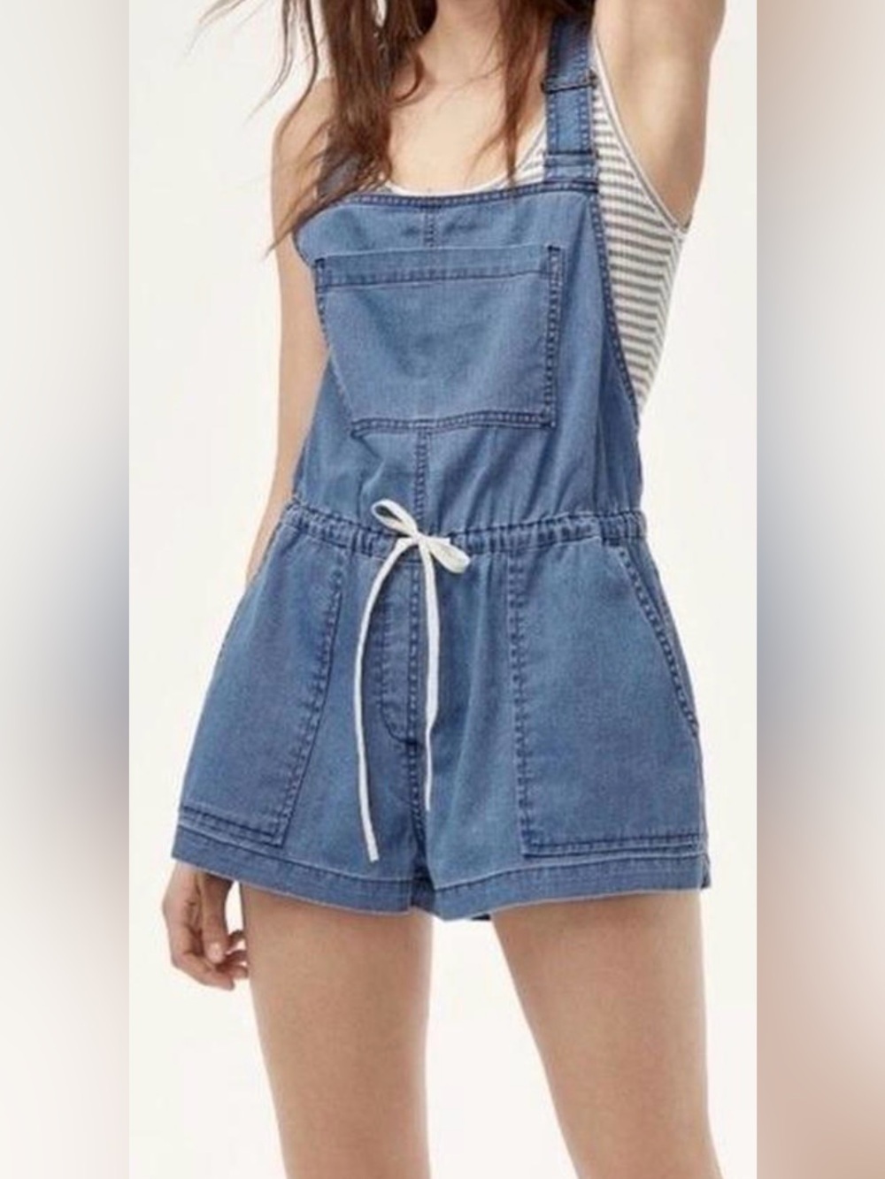 Aritzia Women's Blue Dungarees-overalls